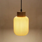 Nordic White Ceramic Cylindrical Jar 1-light Japanese Pendant Light Lumendat