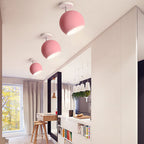 Nordic Macaron Dome 1-light Semi-flush Mount Ceiling Light BulbSquare