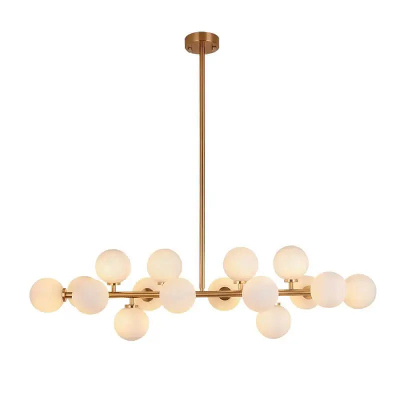 Nordic Light Luxury Magic Bean Glass Ball 16-light Island Light Chandelier Lumendat