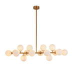 Nordic Light Luxury Magic Bean Glass Ball 16-light Island Light Chandelier Lumendat
