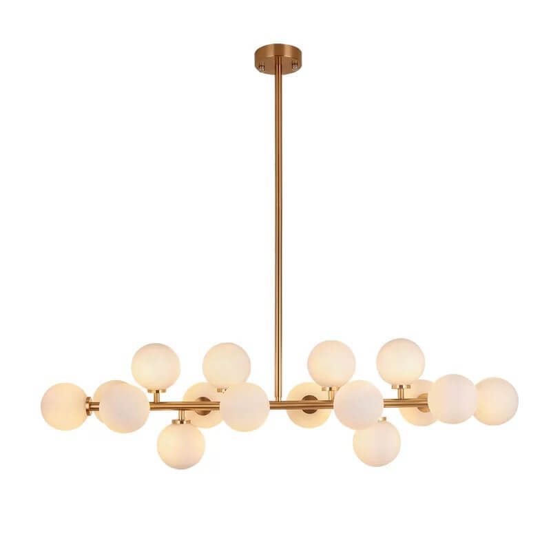 Nordic Light Luxury Magic Bean Glass Ball 16-light Island Light Chandelier