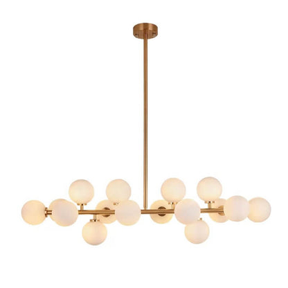 Nordic Light Luxury Magic Bean Glass Ball 16-light Island Light Chandelier