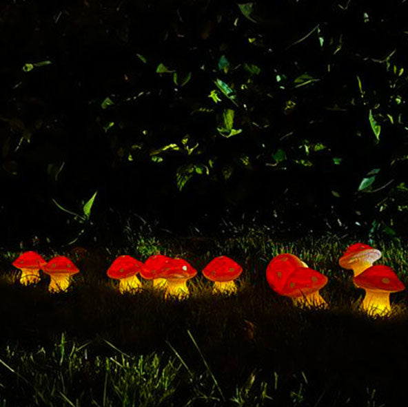 Modern Creative Mushroom Solar LED Outdoor Waterproof Garden Light String Lumendat