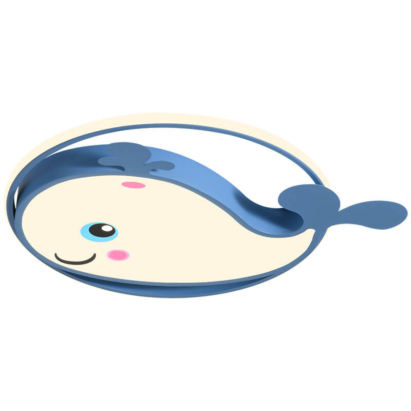 Lumendat Cartoon Creative Dolphin Circle LED Kids Flush Mount Ceiling Light Lumendat