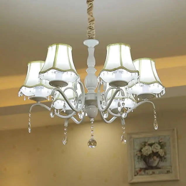 Modern Creative Cone Iron Crystal Fabric 5/6/8 Light Chandelier Lumendat