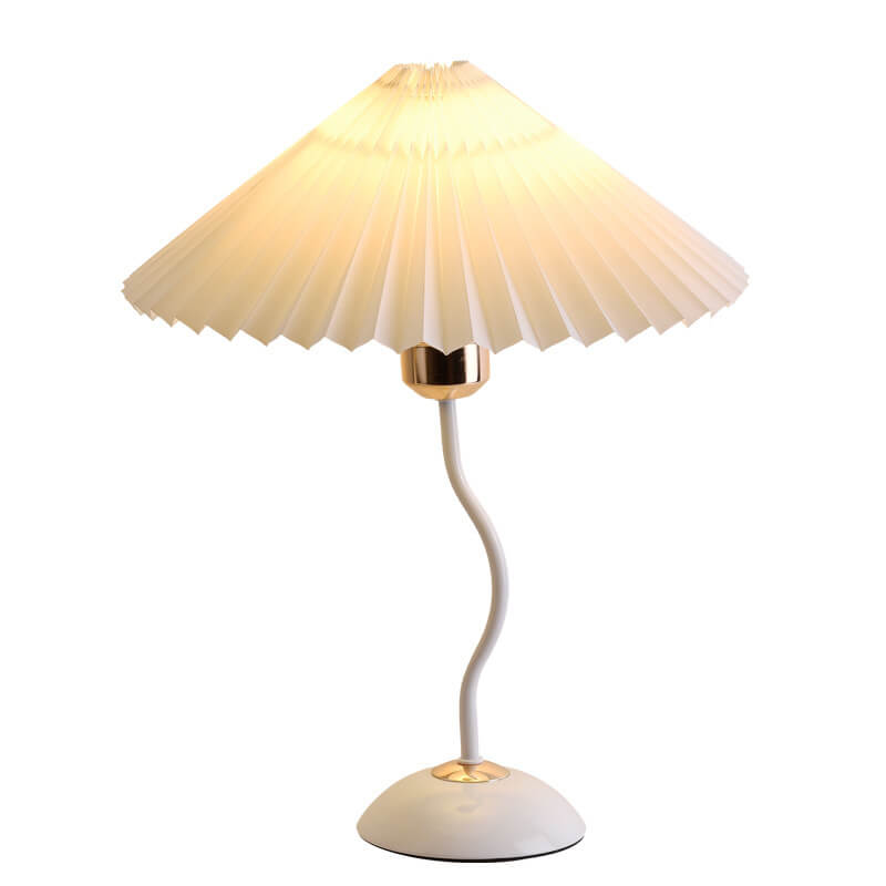 Modern Minimalist Pleated Umbrella Bending Base 1-Light Table Lamp Lumendat