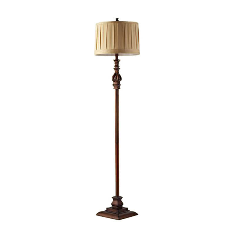 Modern European Retro Pleated Fabric 1-Light Standing Floor Lamp Lumendat