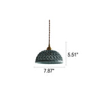 Vintage Ceramic Lattice Design 1 - Light Pendant Light BulbSquare