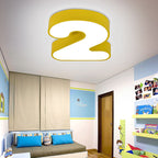 Contemporary Creative Kids Iron Number Design LED Flush Mount Ceiling Light for Bedroom