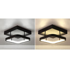 European Minimalist Round Square Aluminum Iron LED Flush Mount Lighting