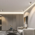 Modern Minimalist Aluminum Adjustable Angle LED Spotlight Semi-Flush Mount Ceiling Lumendat