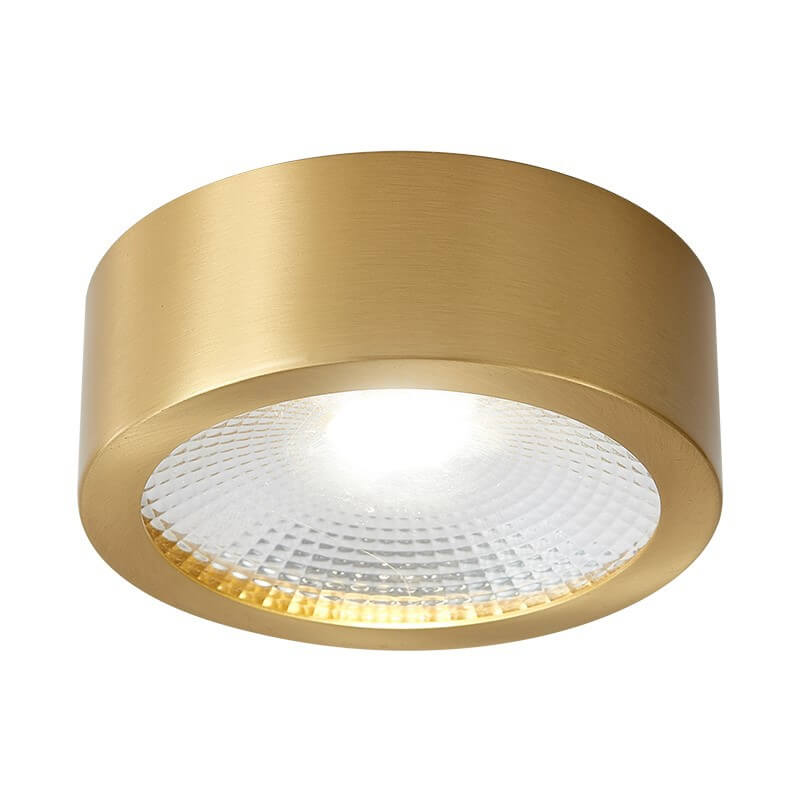 Nordic Light Luxury All Copper Ultra-thin LED Flush Mount Light BulbSquare