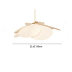 Contemporary Boho Petal Fabric Metal Lampshade 1-Light Pendant Light For Living Room Lumendat