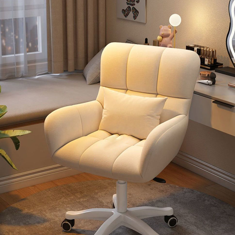 Modern Minimalist Square Back Velvet Cotton Nylon Desk Chair Backrest Armrest For Home Office DFM-F