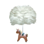 Lumendat Modern Creative Unicorn Feather Children 1-Light Table Lamp Lumendat