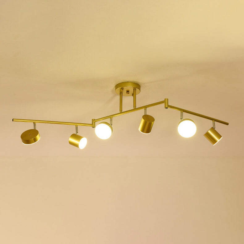 Modern Creative Rotating Track Spotlight LED Semi-Flush Mount Ceiling Light Lumendat