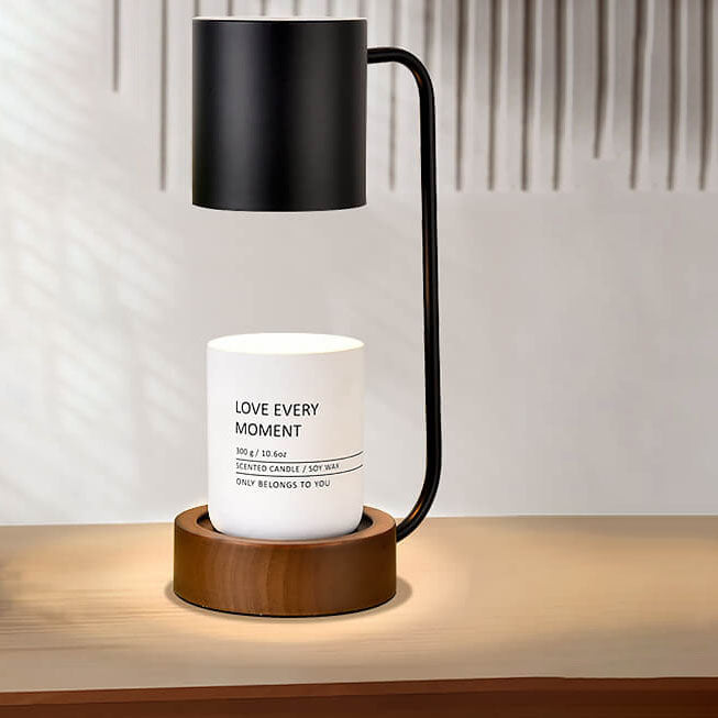 Japanese Minimalist Wood Timing Dimming 1-Light Melting Wax Table Lamp Lumendat