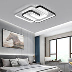 Modern Creative Square Ring Aluminum LED Semi-Flush Mount Ceiling Light Lumendat