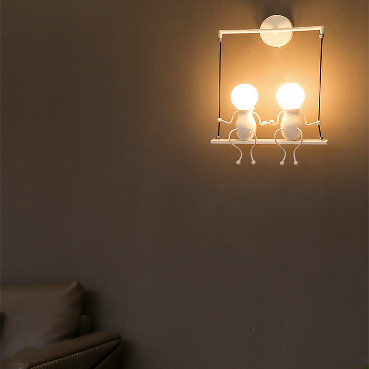 Lumendat Contemporary Creative Iron Children's Ball 2-Light Wall Sconce Lamp For Bedroom Lumendat