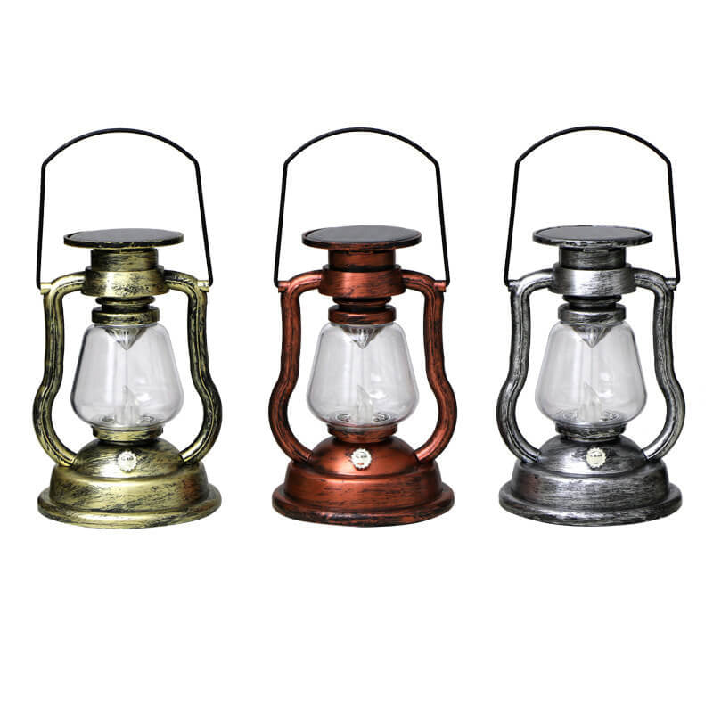 Solar Retro Kerosene Lamp Horse Lamp LED Outdoor Garden Patio Decoration Portable Flame Candle Light Lumendat