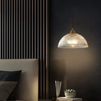 Modern Simple Clear Glass Dome Pot Lid 1-light Pendant Light Lumendat