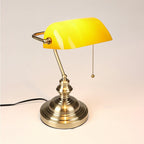 Retro Colored Glass Metal Base 1-Light Zipper Table Lamp Lumendat
