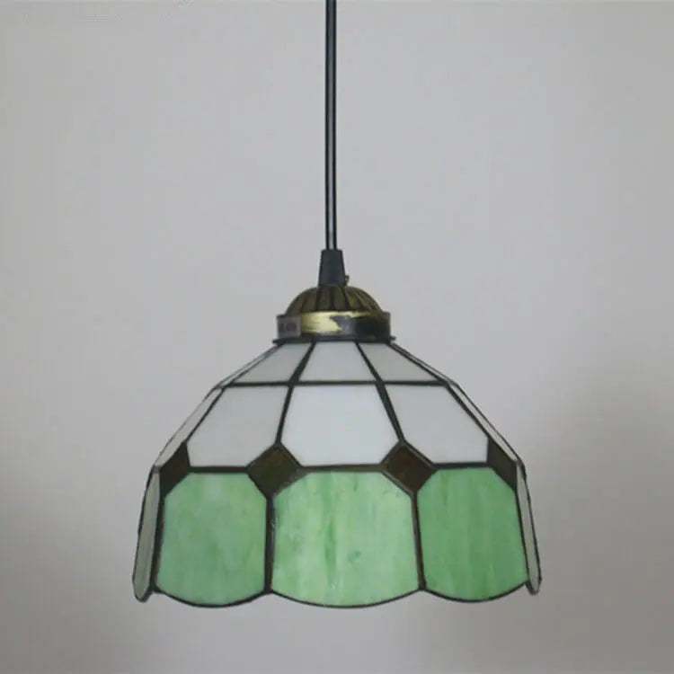 Tiffany Stained Glass Dome Shade European 1-light Pendant Light Lumendat