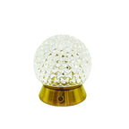 Modern Light Luxury Round Ball Iron Acrylic USB LED Ambient Table Lamp Lumendat