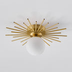 Glass Ball 1-light Semi-flush Mount Lighting