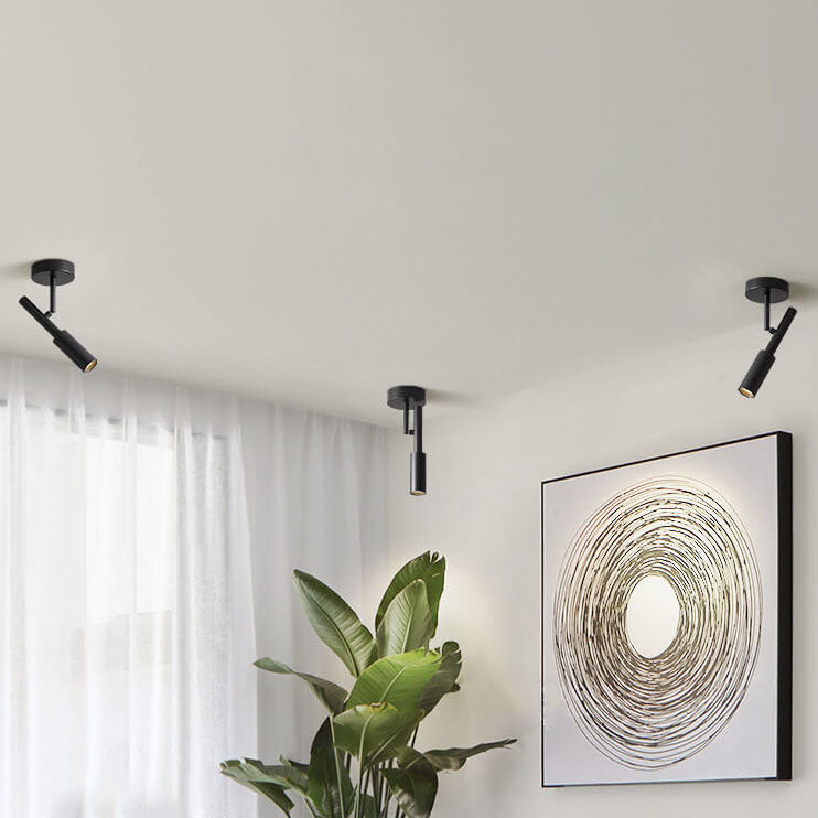 Minimalist Spotlight Rotatable LED Semi-Flush Mount Ceiling Light Lumendat