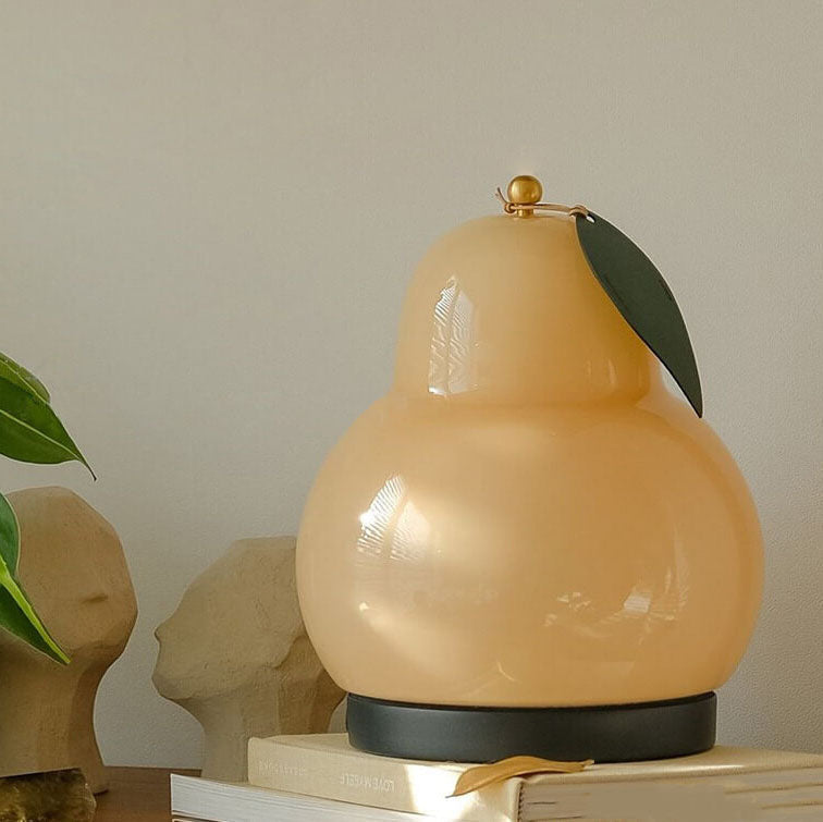 Traditional French Cream Pear Shape LED Rechargeable Touch Table Lamp For Bedroom Lumendat