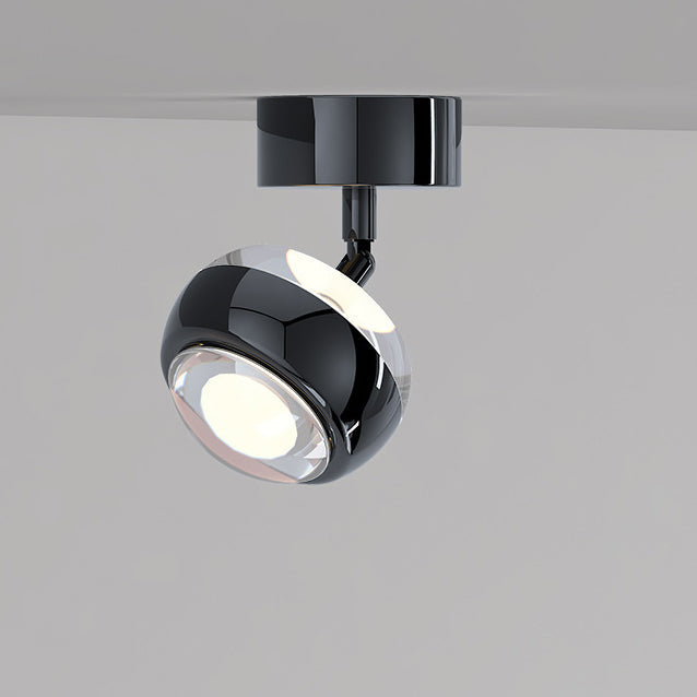 Modern Simplicity Cylinder Acrylic Aluminum Iron LED Spotlight Semi-Flush Mount Ceiling Light For Living Room