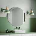 Modern Classic Macaron Solid Color Wood Iron 1-Light Wall Sconce Lamp Lumendat