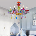Modern Luxury Crown Iron Glass Crystal 6/8 Light Chandelier for Dining Room BulbSquare