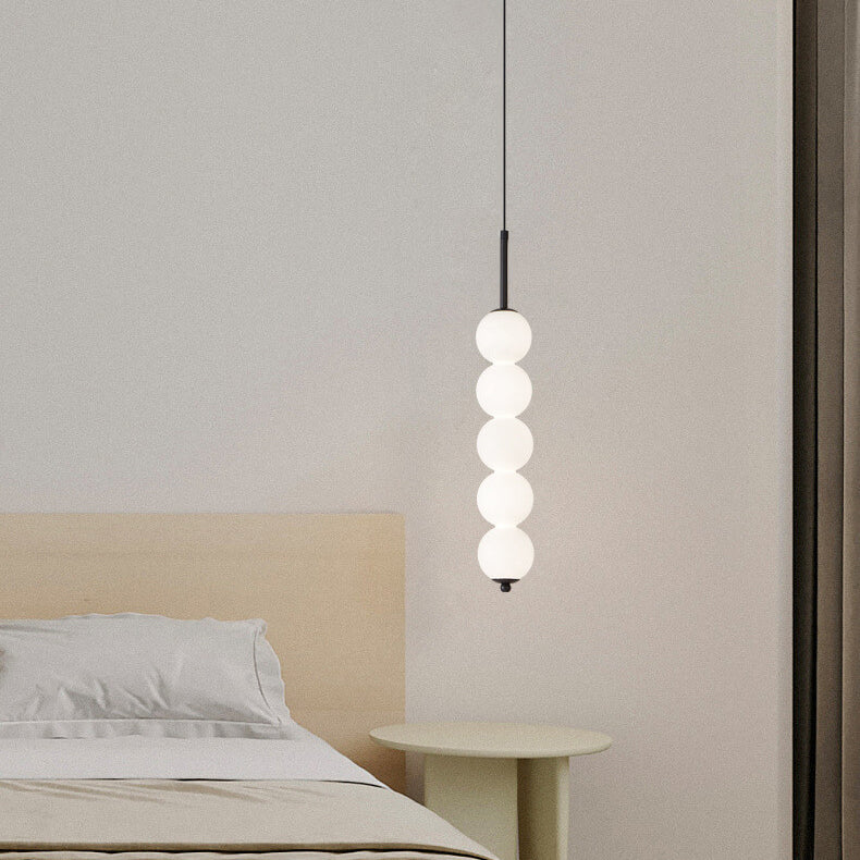 Nordic Creative Brass Spherical Glass Long Strip LED Pendant Light BulbSquare