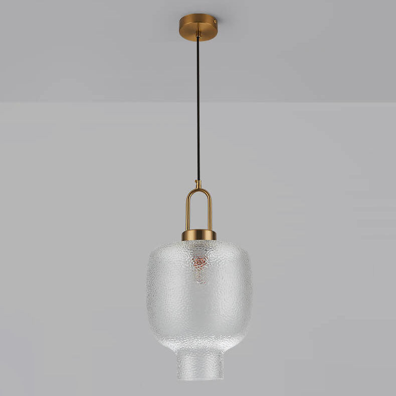 Nordic Light Luxury Oval Clear Glass 1-light Pendant Light BulbSquare