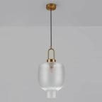 Nordic Light Luxury Oval Clear Glass 1-light Pendant Light BulbSquare