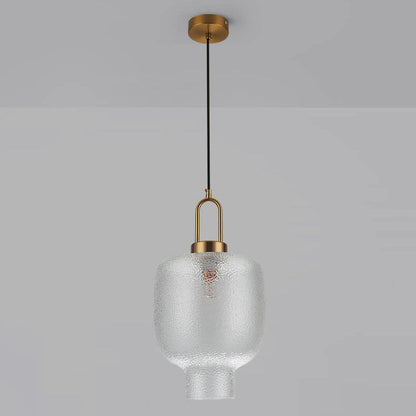 Nordic Light Luxury Oval Clear Glass 1-Light Pendant Light