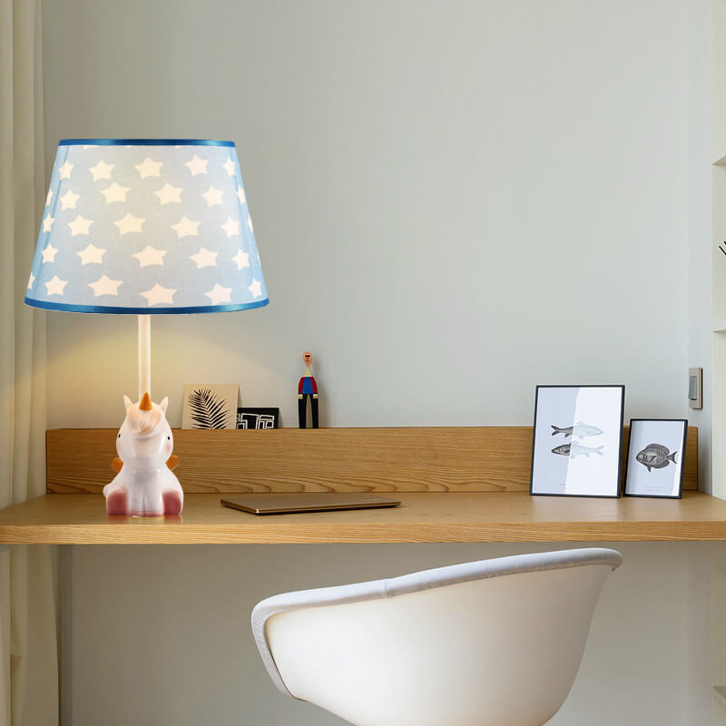 Lumendat Nordic Fun Cartoon Pattern Resin Fabric Children 1-Light Table Lamp Lumendat