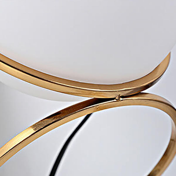 Modern Creative Spiral Circle Base Glass Ball 1-Light Table Lamp Lumendat