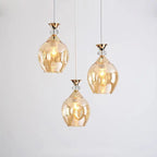 Contemporary Nordic Gradient Glass Metal Orb 1/3 Light Island Light Chandelier for Living Room Lumendat