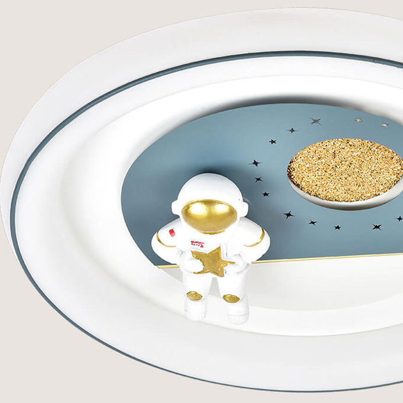 Lumendat Childlike Eye Protection Cartoon Space Villain LED Flush Mount Light Lumendat