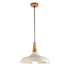 Nordic Macaron Barn Metal Wood 1-light Pendant Light BulbSquare