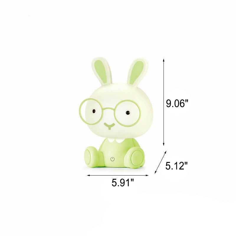 Creative Cartoon Rabbit with Glasses USB LED Night Light Table Lamp Lumendat