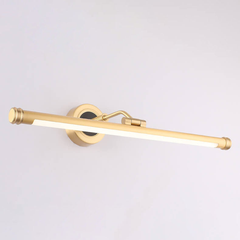 Modern Luxury Long Strip Full Copper Arcylic LED Vanity Light Wall Sconce Lamp Lumendat