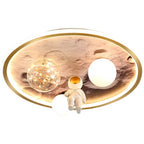 Lumendat Cartoon Childlike Creative Spaceman Design LED Flush Mount Light Lumendat