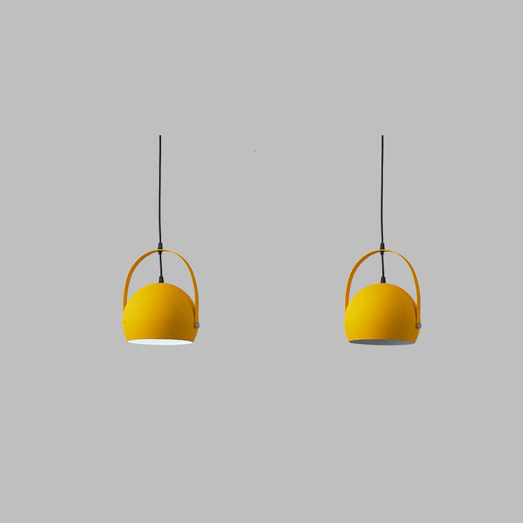 Nordic Macaron Aluminum Semicircle 1-light Pendant Light