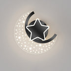 Lumendat Contemporary Creative Kids Star Moon Acrylic Aluminum Iron LED Wall Sconce Lamp For Bedroom Lumendat