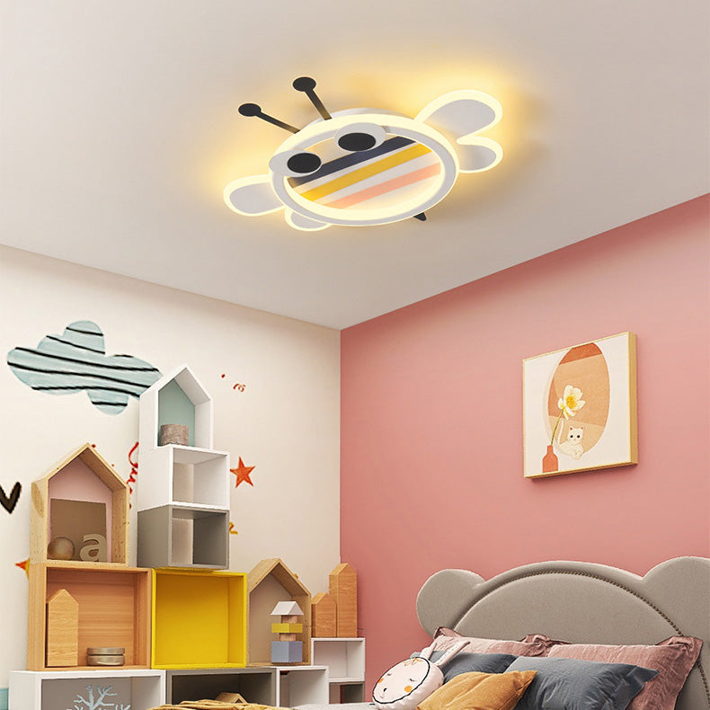 Lumendat Contemporary Creative Bee Elephant Star Kids Hardware Acrylic LED Flush Mount Ceiling Light For Bedroom Lumendat