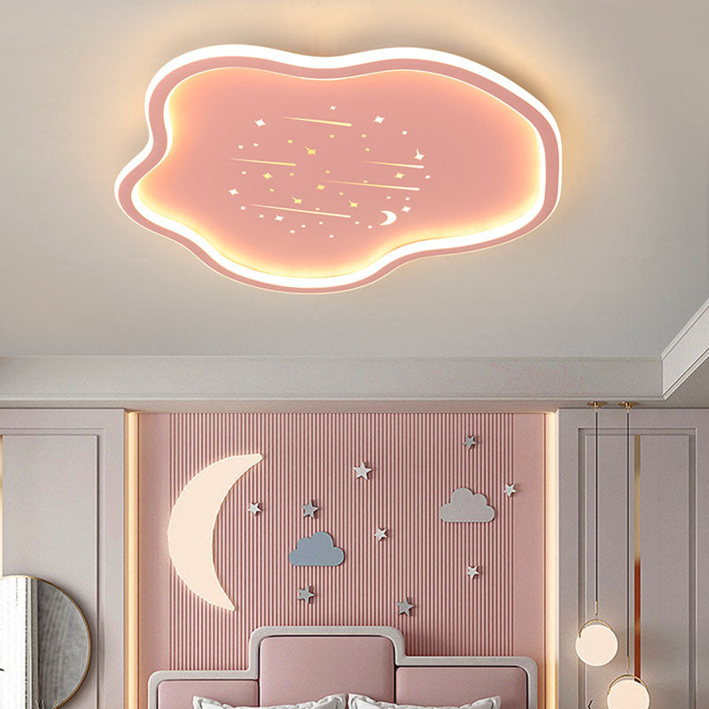 Lumendat Contemporary Creative Kids Cloudy Iron Silicone LED Flush Mount Ceiling Light For Bedroom Lumendat